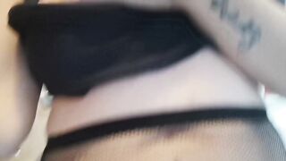Italian stepmom wets her pantyhose in the shower to turn you on
