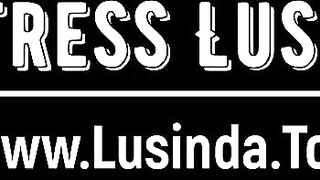 POV Mistress Lusinda femdom pee in his mouth and cleanup