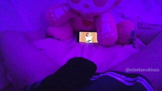 Japan schoolgirl caught touching her virgin pussy watching Hentai uncensored and big squirt