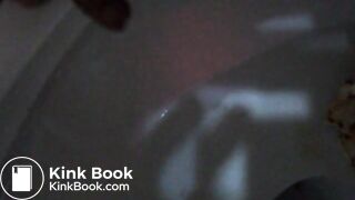 shitting a used rubber glove