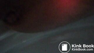 shitting a used rubber glove