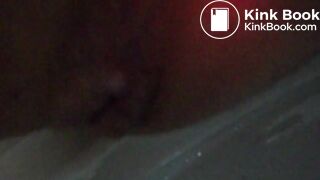 shitting a used rubber glove