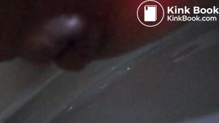 shitting a used rubber glove