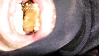 Swallow long turd GAGGING!!