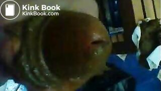 wanking my cock with shit