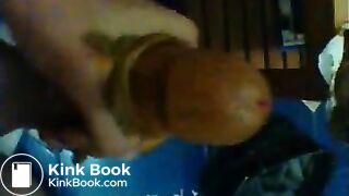 wanking my cock with shit