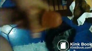 wanking my cock with shit