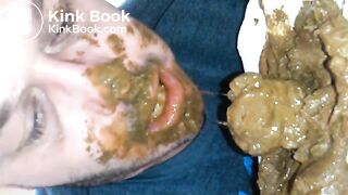 HOT! Big shit chew smear small cum