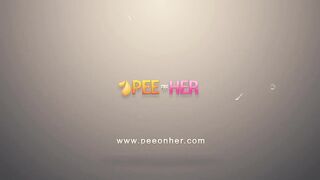 Russian Brunette Drinks Pee During Piss Fuck