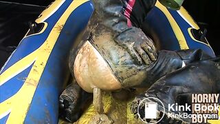 Turd Repacking Play in Rubber and Waders