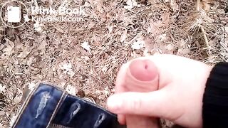Cumshot Teen Solo Woods