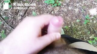 cumshot in the woods