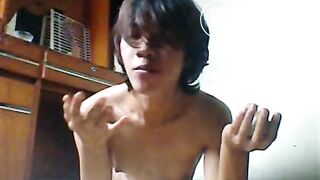 Asian twink shemale bread with shit eating and puking