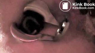 Pissing in his wide open asshole