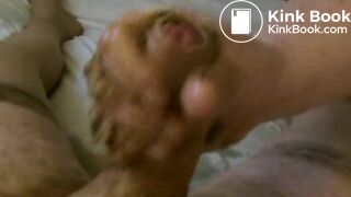 wanking his shitty cock