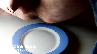 Me shitting in an oval plate (without sound)