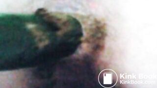 Cucumber scat fuck