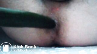 Cucumber scat fuck