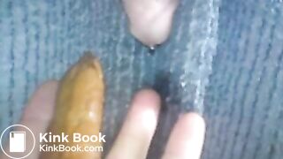 Nice straight twink stops by to shit for daddy