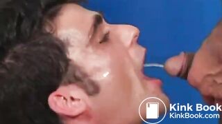 Muscle hunks take golden shower