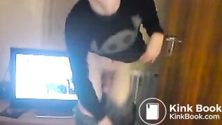 Cute young twink shit for daddy