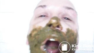 Shit in mouth and gag