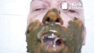 Shit in mouth and gag
