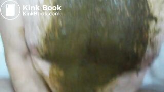 Shit in mouth and gag