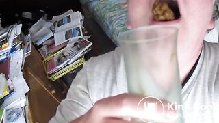 Enjoying shit in mouth