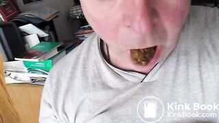 Enjoying shit in mouth