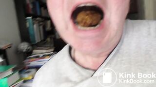 Enjoying shit in mouth