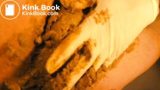 massive shit on cock closeup