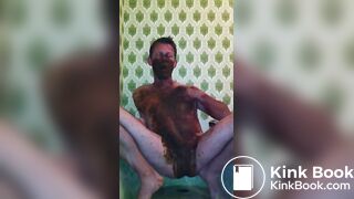 completely covered in filth