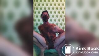 completely covered in filth