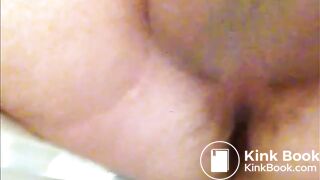 sitting and shitting on the toilet, wank and cum