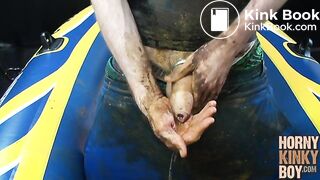 Young Pig Gets Dirty in His Shit Boat
