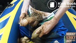 Young Pig Gets Dirty in His Shit Boat