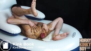 Naked Guy Gets Dirty on His Play Chair