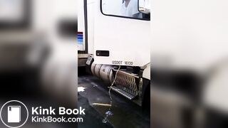 Trucker caught pissing and shitting