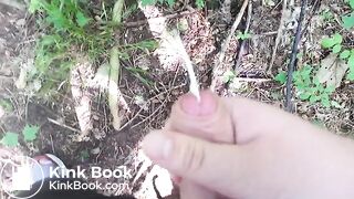 Cumshot in the Woods