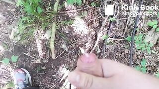 Cumshot in the Woods