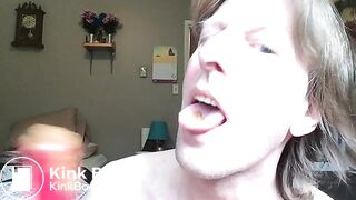 Eating Shit off Dildo