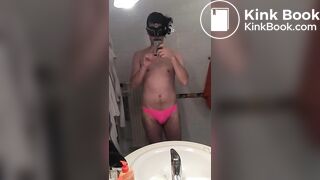 Sissy pooping in doggy style