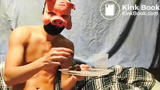 Gay Young Asian Pig eat shit, drink piss and cum