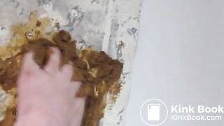 feet playing with shit