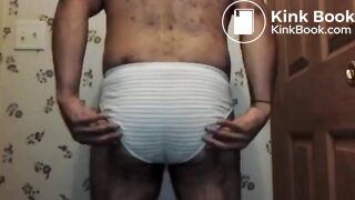 Pooped in Striped Panties