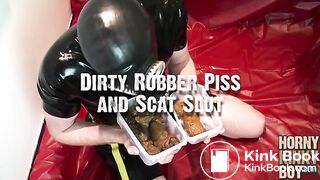 Dirty Rubber Piss and Scat Slut