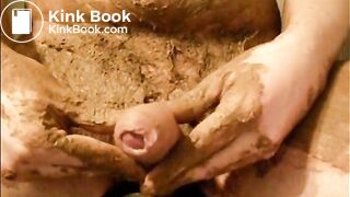 Shit loving with dildo and cum - Scat play and cum