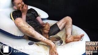 Barefoot Rubber Boy Plays with His Shit