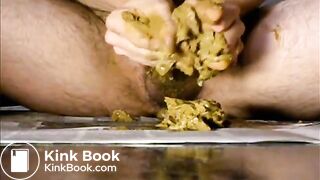 Scat session, soft and creamy - Big soft shit, smear and cum